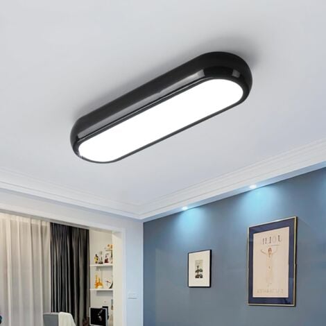 Ganeed plafoniera led soffitto, Lampada da Soffitto 32W 40cm, Lineare design Plafoniere LED, Plafoniere Moderno per Soggiorno Cucina Bagno Camera da Letto Corridoio, Bianco Freddo 6500K