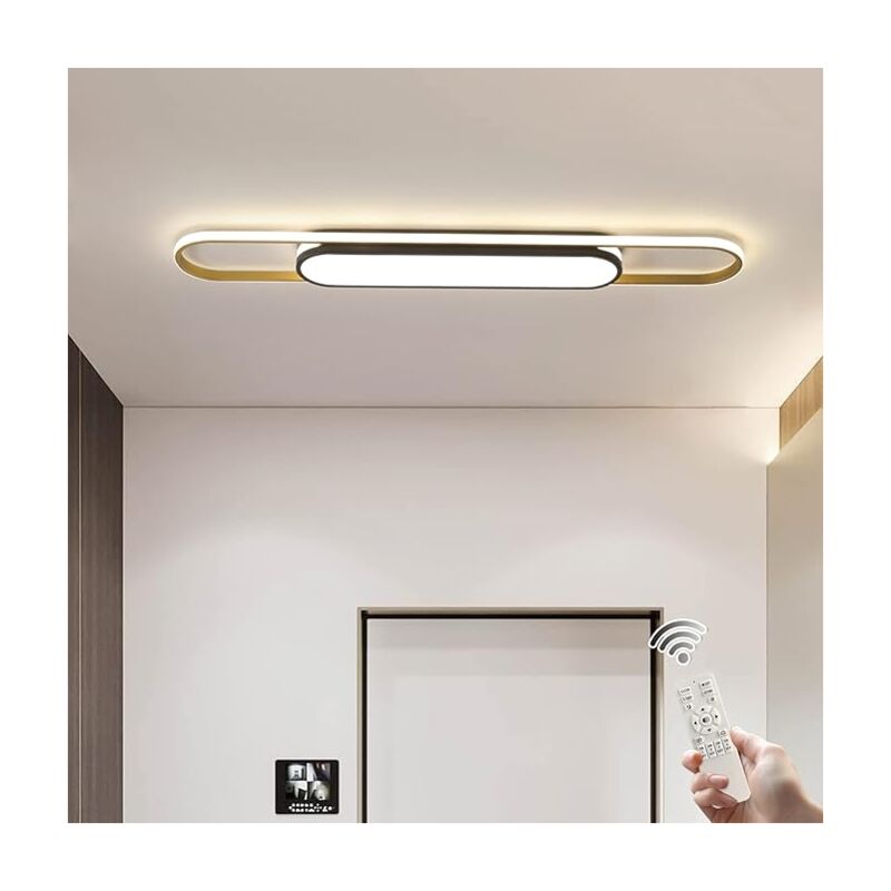 Ganeed - Plafonniers led Éclairage de Plafond modernes à encastrer Dimmable led 48W Plafonnier avec télécommande Acrylique linéaire Lampe de Plafond