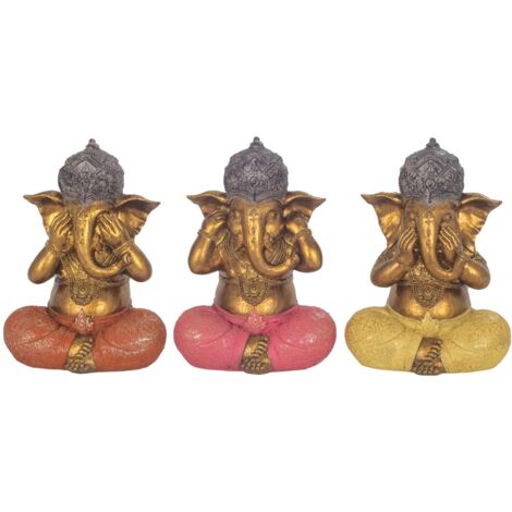 Ganesha Figure 3 styles différents, statue de déesse décorative pour la maison et le bureau, cadeau spirituel et de bien-être