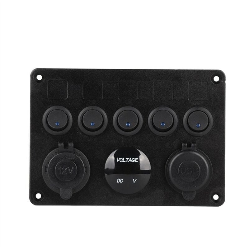 Image of Tlily - Gang 12V/24V Inline-Sicherung Box led Schalter Panel Dual usb Auto Boot Lkw