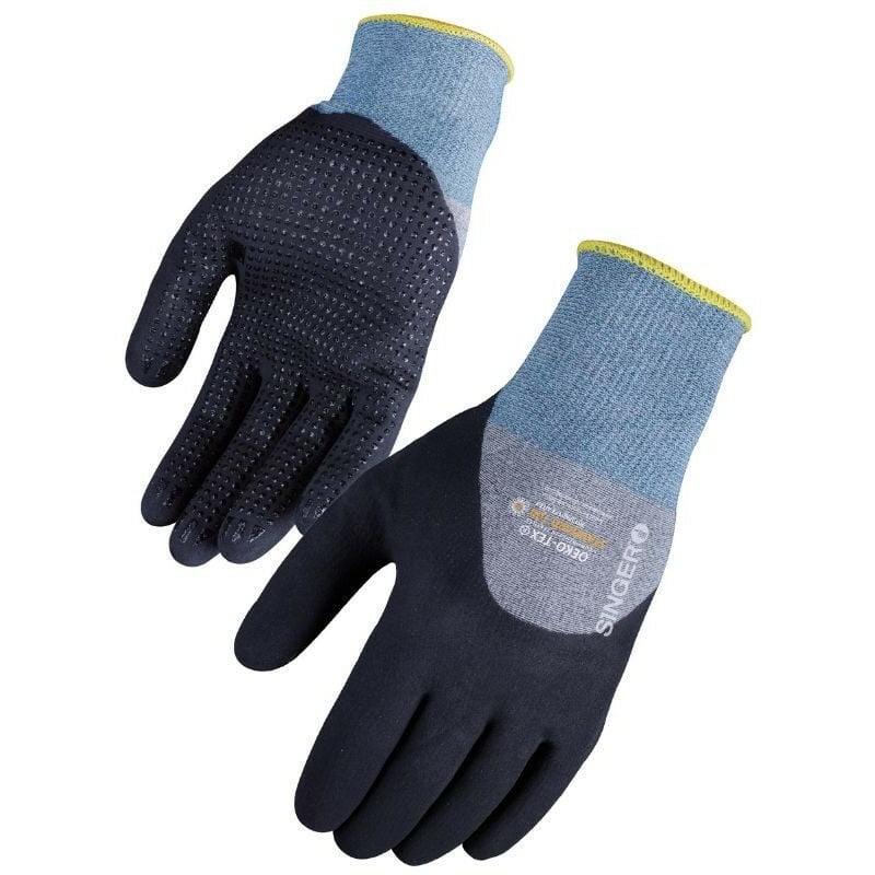 10 paires gants nitrile enduit 3/4 Singer safety NYMFIT01 - Noir - 9 (l) - Noir