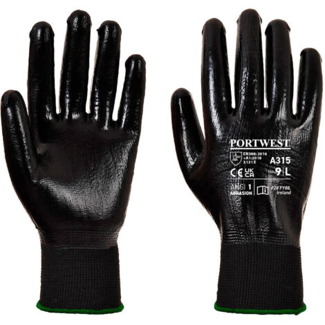 Gant All-Flex Grip couleur : Noir taille M - PORTWEST