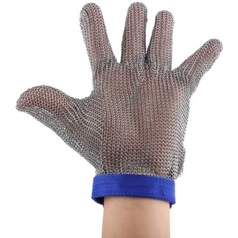 Gant Anti Coupure, 304 en acier inoxydable maille Gants Jardinage Gants Résistants Aux Coupures Pour L'écaillage D'huîtres, Le Soudage