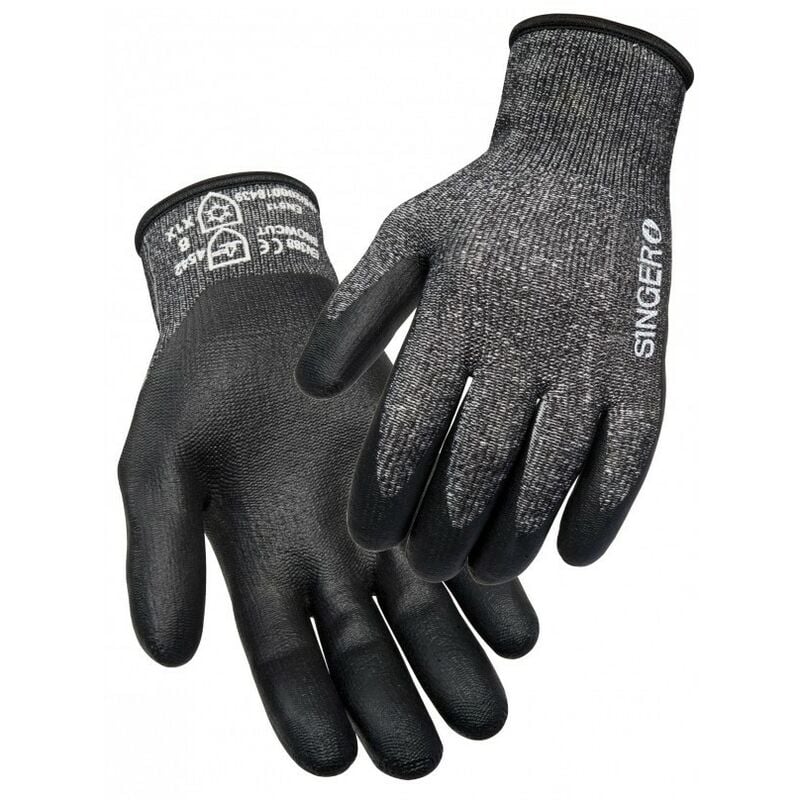 Gant Anti coupure Anti Froid Singer taille 9 support tricote enduit nitrile fibres haute tenacite
