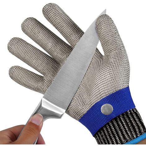 Gant Anti Coupure Cuisine Protection Niveau 9 Gants de Travail Gants à Huitres Gant Protection Cuisine pour Filet de Poisson, Découpe de Viande, Mandoline, D'huîtres et Sculptu (S)