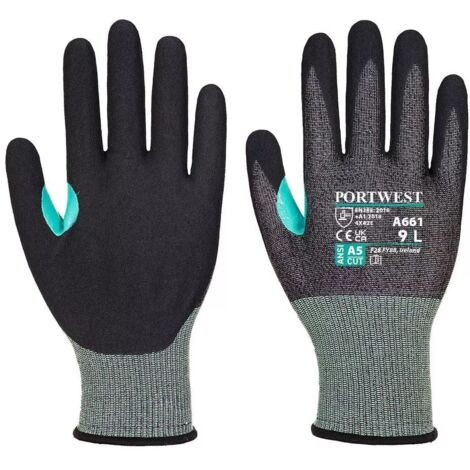 Gant Anti Coupure En Mousse Nitrile Vhr18 Couleur : Noir Taille S - Portwest