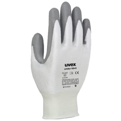 Gant anti-coupure niveau 3 UNIDUR blanc/gris T9 - UVEX - 6641SC.T9