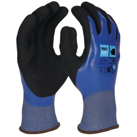 Gant anti coupure Ultra DRY CUT D taille 10 bleu/noir EN 388.EN 407 PSA II PRO FIT (Par 12)