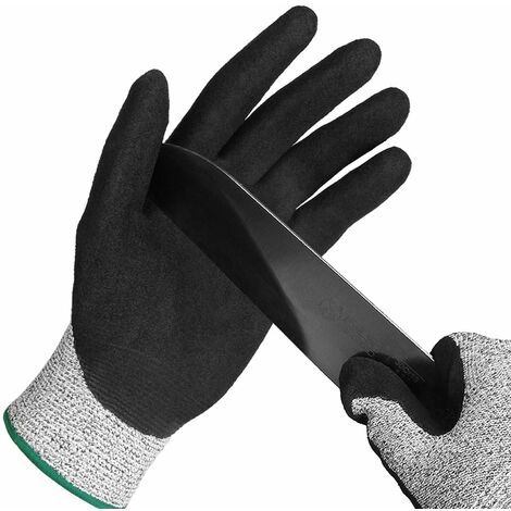Gant Anti Coupure,Gant Huitre La Protection De Niveau 5 En Treillis Métallique En Acier inoxydable Convient Aux Gants De Travail Pour Les Huîtres,La coupe De Viande, Le Jardinage Et La Sculpture(M),