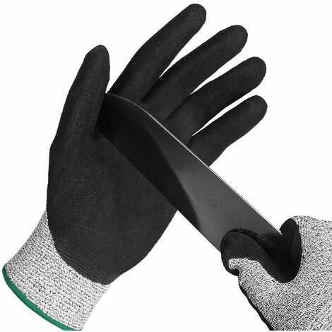 Gant Anti Coupure,Gant Huitre La Protection De Niveau 5 En Treillis Métallique En Acier inoxydable Convient Aux Gants De Travail Pour Les Huîtres,La coupe De Viande, Le Jardinage Et La Sculpture，M，Gua