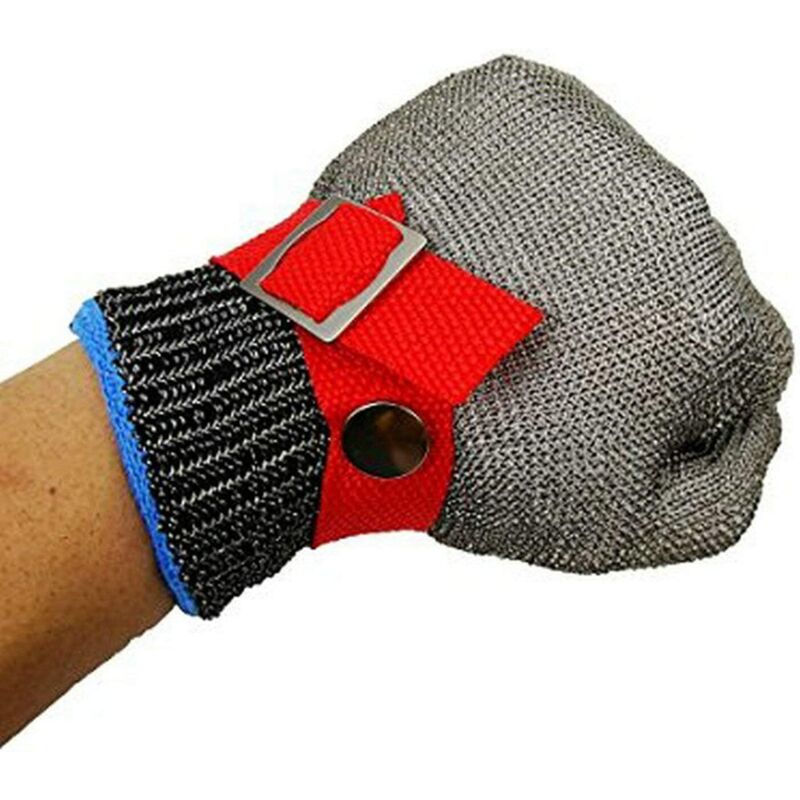 Gant Anti Coupures, Gant de Boucher, Maille d'acier Inoxydable, Protection