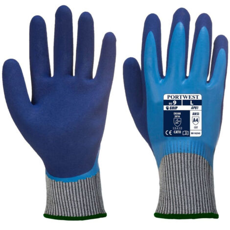 Gant Anticoupure Liquid Pro Hr Cut Couleur : Bleu Taille S - Portwest