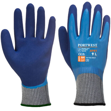 Gant anticoupure Liquid Pro HR Cut couleur : Bleu taille S - PORTWEST