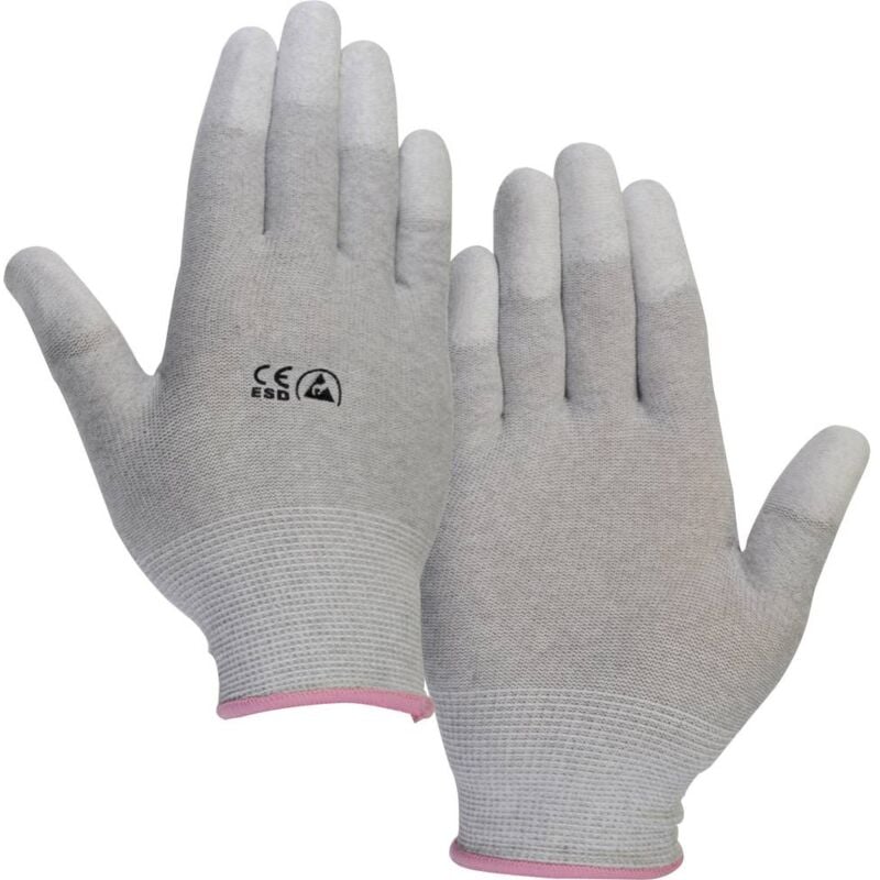 Gant antistatique (ESD) Taille du vêtement: M TRU COMPONENTS EPAHA-RL-M 1571146 avec revêtement sur les doigts Polyamid