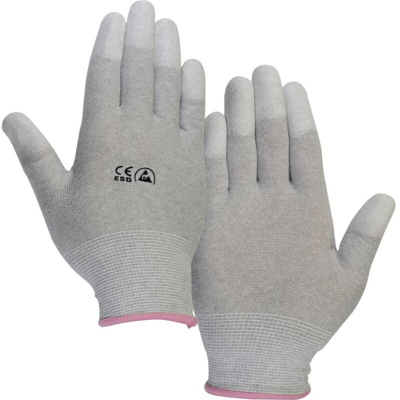 Gant antistatique (ESD) Taille du vêtement: XS TRU COMPONENTS EPAHA-RL-XS 1571145 avec revêtement sur les doigts Polyam