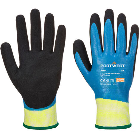 Gant Aqua Cut Pro Coupure D Couleur : Bleu/noir Taille S - Portwest