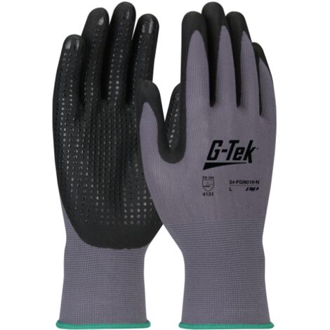 Gant Bannec grip sans couture en nylon Picots en PVC sur la paume et bout des doigts. coloris noir T10 - ISM GMBH