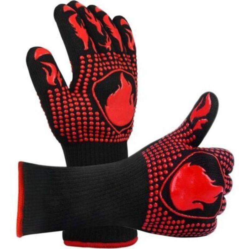 Gants de barbecue résistants à la chaleur jusqu'à 800 °C, universels, antidérapants et résistants à la chaleur, pour barbecue, grill, four, cuisine