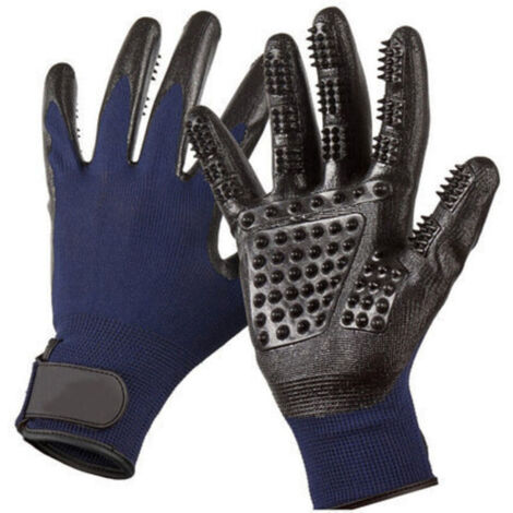 Gant Brosse Chat Gants Poils Animaux, Gant de Toilettage Chat Brosse de Massage Chien Gant de Nettoyage pour Animaux Cheval 1 Paire