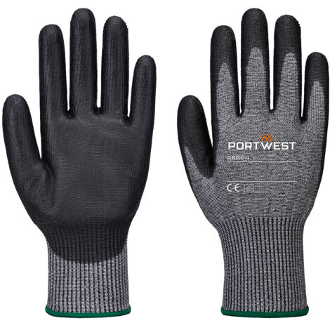Gant Coupure F13 Pu Essential (12 Paires) - Taille Xxl - Gris/noir - Portwest