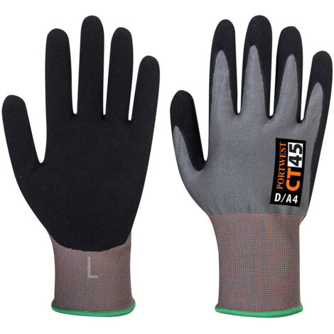 Gant Cut CT HR18 Mousse Nitrile couleur : Gris/Noir taille M - PORTWEST