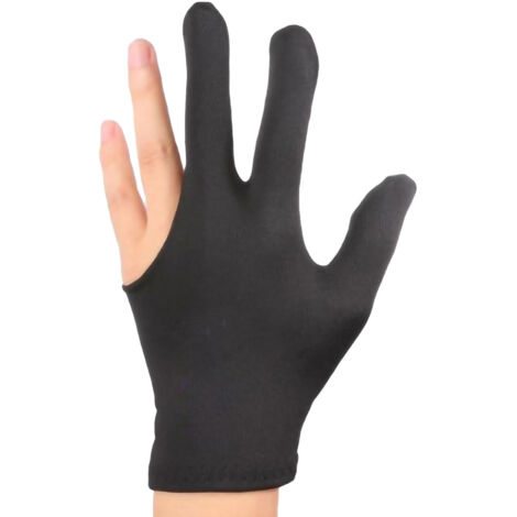 Gant de billard élastique 3 doigts pour snooker, accessoire de queue mixte homme-femme