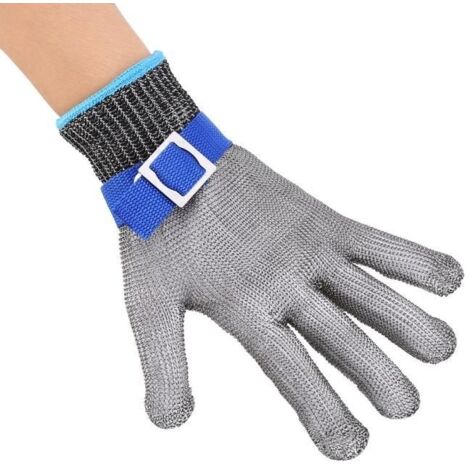 Gant de Boucher en Cotte de Maille Acier inoxydable résistant Coupe Haute Performance VINGVO DUO