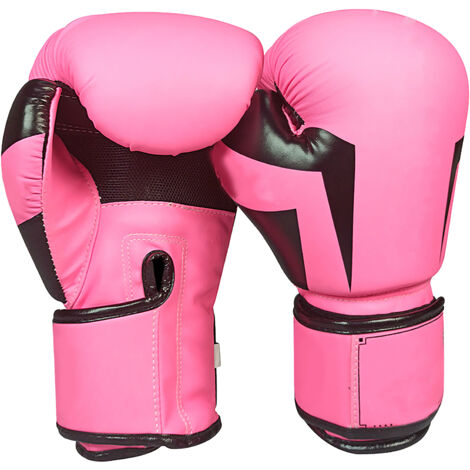Gant de boxe 10oz rose pour hommes femmes adultes enfants - Entraînement sac de frappe