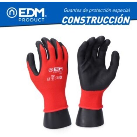 Gant de chantier en polyester enduit latex Taille 7 EDM
