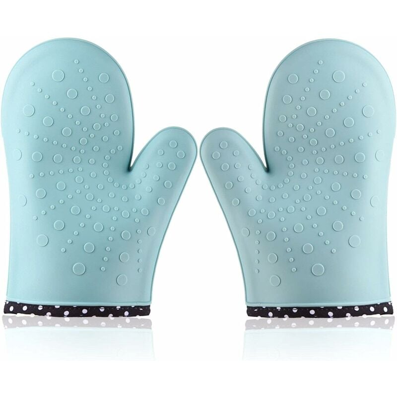 Gant de Cuisine, 1 Paire Gant Four Cuisine SiliCône, Maniques Gants de Cuisine SiliCône pour Barbecue Cuisson Résistant à Chaleur et Antidérapant-Fei