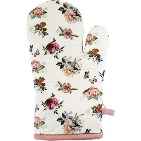 Gant de cuisine Charlotte fleurs oiseaux et papillons