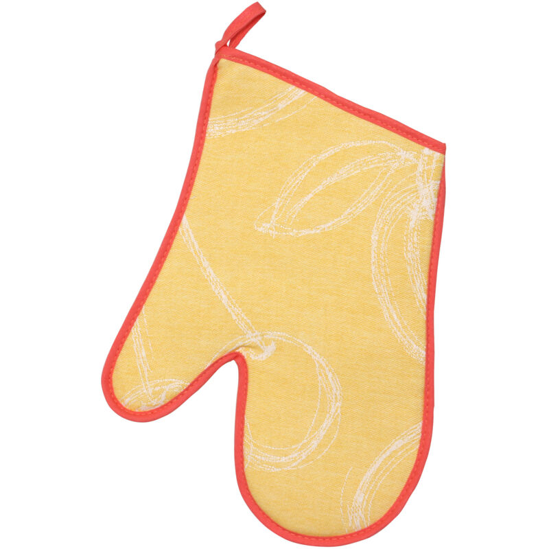 LINNEA Gant De Cuisine 20x30 Cm Matelass&eacute; Coton Line Orange