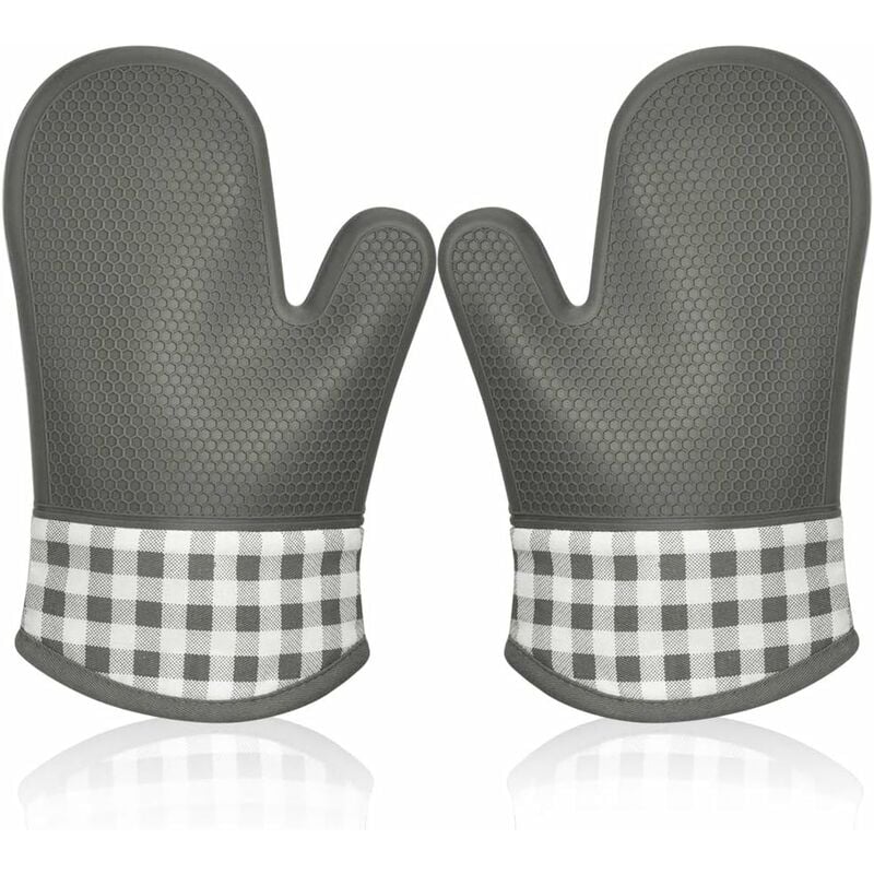 Gant de Cuisine SiliCône Anti Chaleur, Gant Four Manique Four Oven Mitts Oven Gloves Gant Manique Gants Isolants Cuisine épais Mitaine Four pour