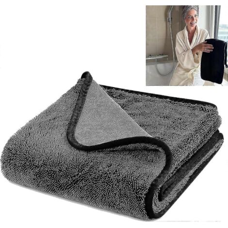 Gant de douche pour absorber l'humidité sous la douche et dans le bain, format XXL, séchage rapide, 40 x 40 cm, 1 pièce