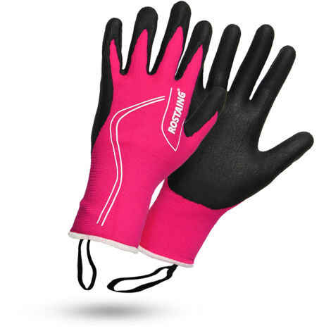 Gant de manutention femme taille 7-8 – Tricot polyamide sans couture – Excellente adhérence en milieu humide – Couleurs aléatoires – Rostaing