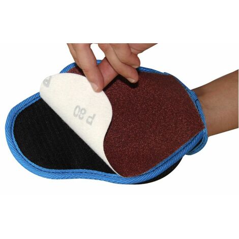 Gant de ponçage tout en 1 – Système auto agrippant – Pour surfaces variées – Ponçage précis et confortable – SEA