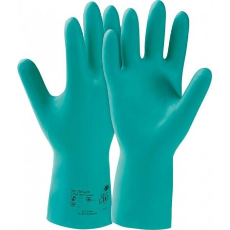Gant de protection chimique Camatril 730 taille 7 vert EN 388, EN 374 catégorie EPI III