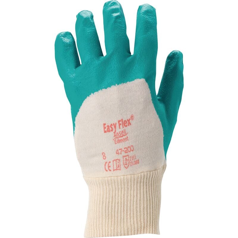 Gant ActivArmr® 47-200 Taille 8 vert coton Interlock avec revêtement nitrile EN 388