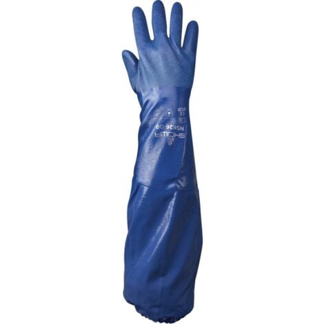 Coverguard - Gants de protection chimique orange en latex crêpé EUROCHEM  L3820 (Pack de 12)