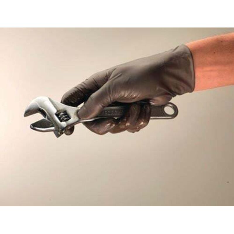 100x gants jetables TouchNTuff 93-250 taille 8,5-9 nitrile anthracite - 93-250-8,5 - Ansell