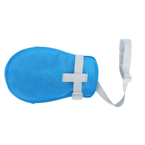 Gant de sécurité avec doigts immobilisés et renforts de contrôle, bleu