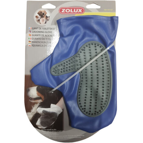 Gant de toilettage chiens et chat pour chien couleur aléatoire - zolux
