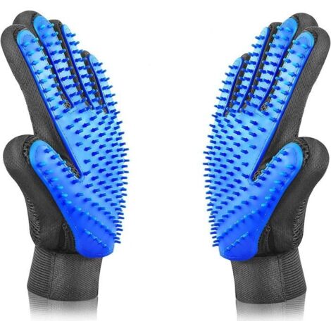 Gant de toilettage pour animaux, brosse douce pour éliminer les poils, design amélioré à cinq doigts, pour chiens, chats et chev