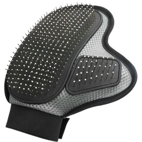 Gant de toilettage pour animaux de compagnie, gants d\'épilation pour chien, chat et cheval, gris