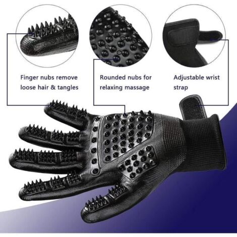 Gant de Toilettage pour Animaux de Compagnie,Gant de pour Animaux de Compagnie,Outil de Massage avec Cinq Doigts Améliorés