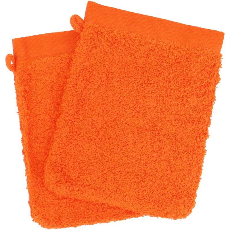 linnea - gant de toilette 16x21 alba - orange butane