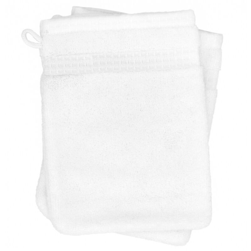 linnea - gant de toilette 16x21 natural - blanc
