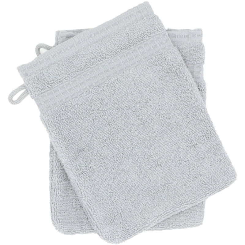 linnea - gant de toilette 16x21 natural - gris platine