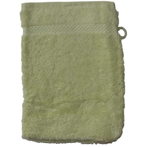 Gant de toilette coton bio coloris Vert tilleul