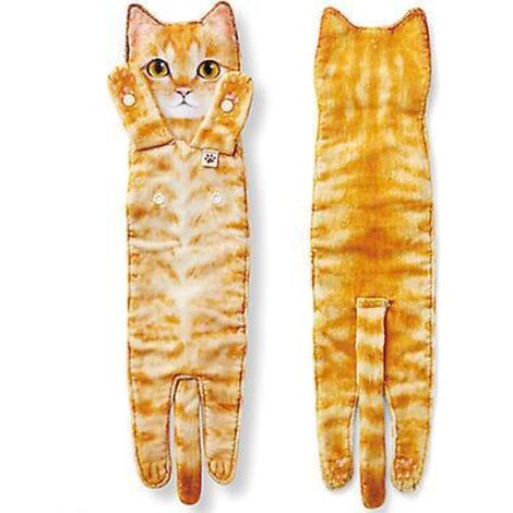 gant De Toilette En Forme De Chat  Serviettes Absorbantes Mignonnes Pour La Salle De Bain Et La Cuisine Pour La Maison - Essuie-mains Dcoratifs E